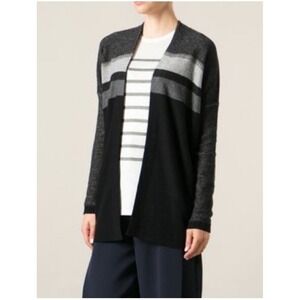Vince Variagated Stripe Wool‎ Cashmere Cardigan Sweater Womens Size Medium